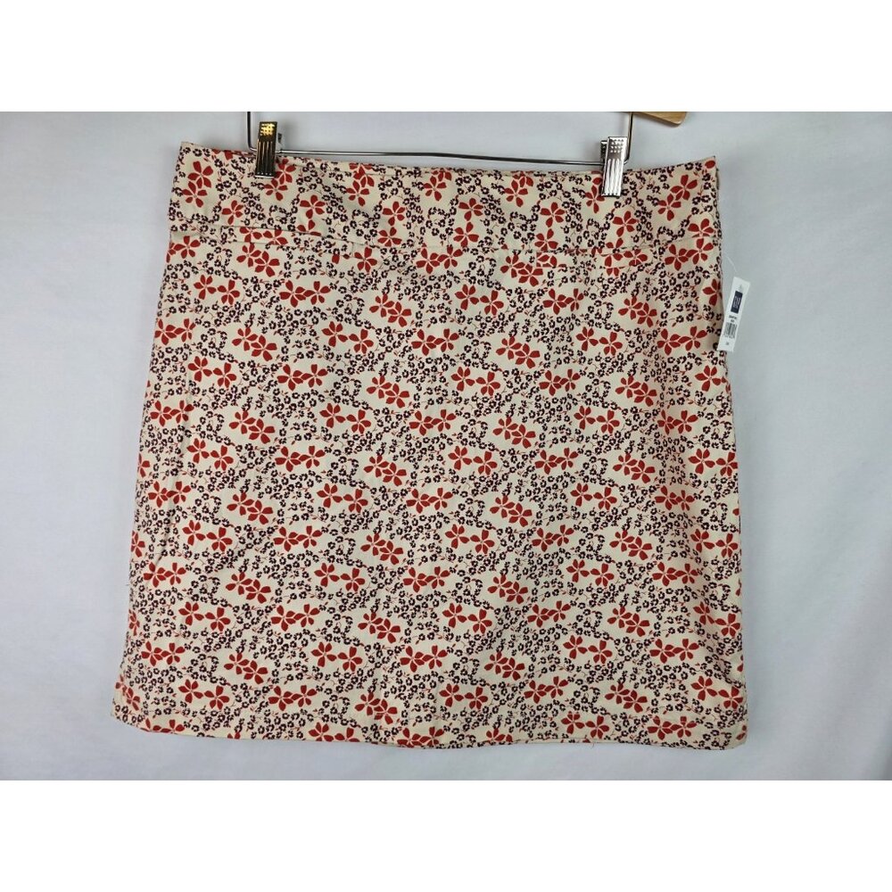 GAP Women's Skirt Size 16 Pink Floral Pencil Side Slits Pockets Skirt
